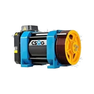 CSAG-D240 1:6 M/S 1275 KG 13.4 KW 240 mm Kasnak 2:1 Askı Dişlisiz Asansör Motoru